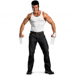 Garras Costeletas e Colar do X Men Wolverine Adulto 