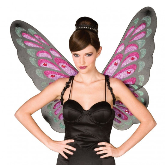 Asa Adulto de Borboleta Luxo Rosa Asa Adulto de Borboleta Luxo Rosa