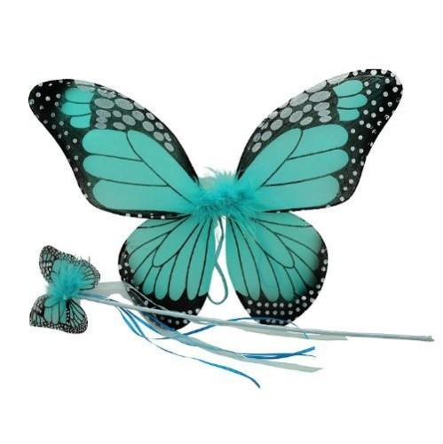 Asa Borboleta Infantil Luxo Turquesa Asa Borboleta Infantil Luxo Turquesa