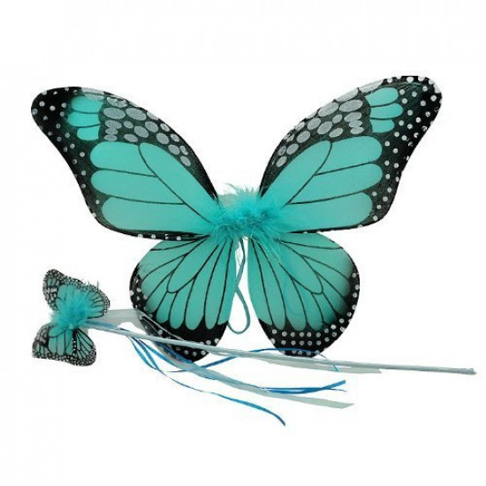 Asa Borboleta Infantil Luxo Turquesa Asa Borboleta Infantil Luxo Turquesa