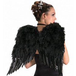 Asa Preta Adulto para Anjo Negro