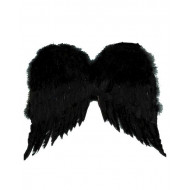 Asa Preta Adulto para Anjo Negro Luxo