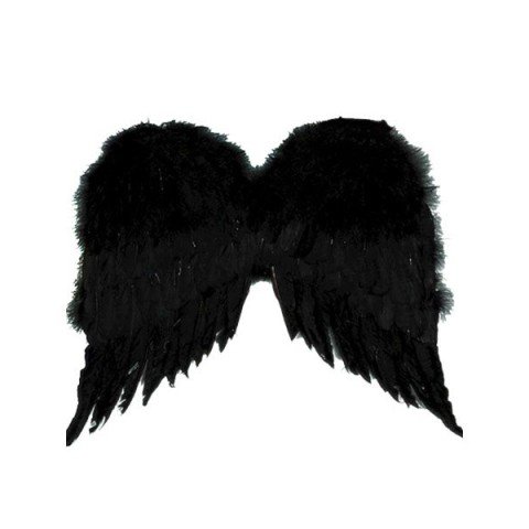 Asa Preta Adulto para Anjo Negro Luxo