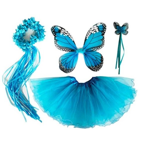 Fantasia Borboleta Azul Infantil Adorável Fantasia Borboleta Azul Infantil Adorável
