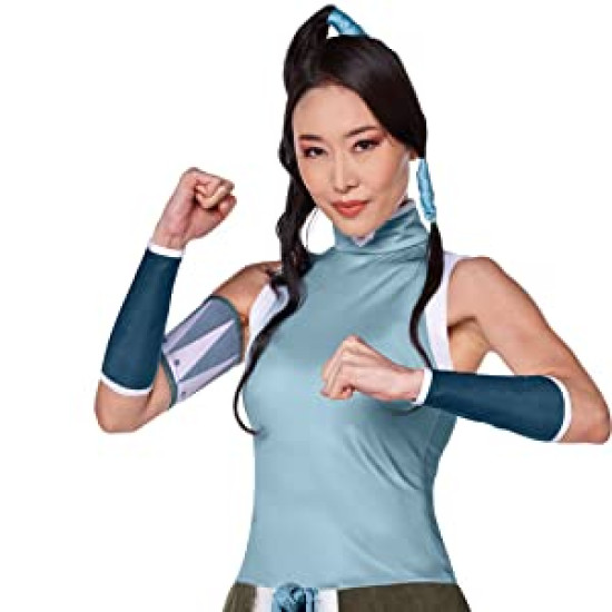Fantasia Avatar Korra Katara Adulto Feminino Luxo Fantasia Avatar Korra Katara Adulto Feminino Luxo