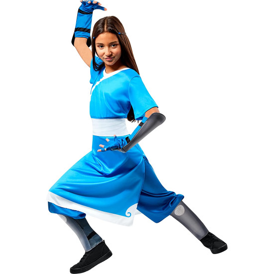 Fantasia Avatar Korra Katara Infantil Feminino Fantasia Avatar Korra Katara Infantil Feminino