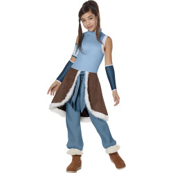 Fantasia Avatar Korra Katara Infantil Feminino Luxo