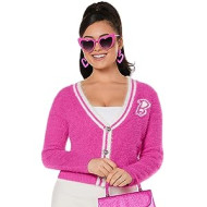 Fantasia Barbie Cardigan Casaco Pink Filme Adulto