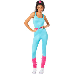 Fantasia Barbie Macacão de Ginástica Filme Adulto Luxo