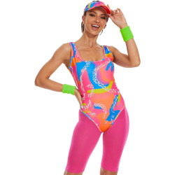 Fantasia Barbie Maio de Ginástica Filme Adulto Luxo