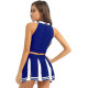 Fantasia Cheerleader Adulto Luxo Azul Fantasia Cheerleader Adulto Luxo Azul