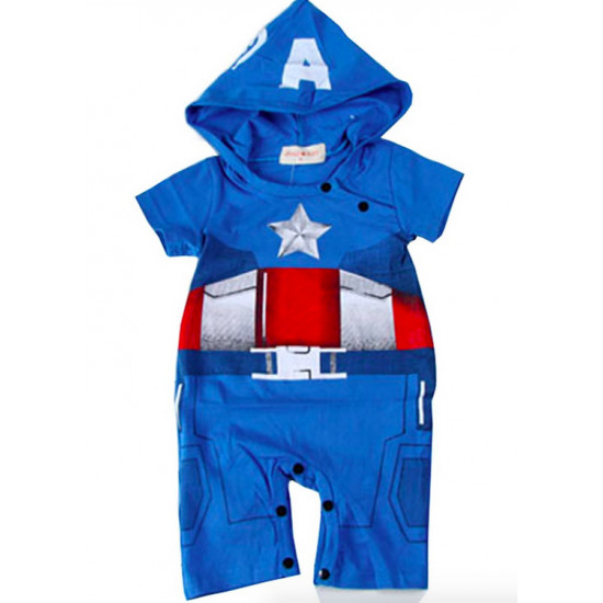 Body Macacão Bebê Capitão América Body Macacão Bebê Capitão América