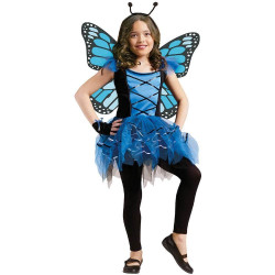 Fantasia Borboleta Azul Infantil Bailarina Clássica