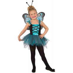 Fantasia Borboleta Azul Infantil Bailarina Luxo