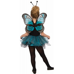 Fantasia Borboleta Azul Infantil Bailarina Luxo