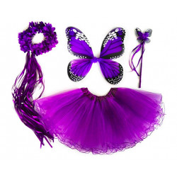 Fantasia Borboleta Lilás Infantil Adorável