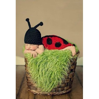 Fantasia Crochet Artesanal Joaninha Luxo Fantasia Crochet Artesanal Joaninha Luxo