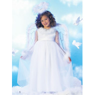 Fantasia Infantil Anjo Celeste Branco Luxo 