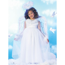 Fantasia Infantil Anjo Celeste Branco Luxo 