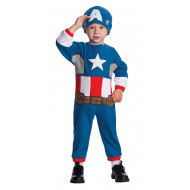 Fantasia Infantil Bebê Capitão América Luxo
