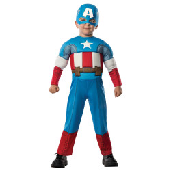 Fantasia Infantil Capitão América Luxo Bebê