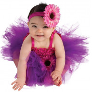 Fantasia Infantil Doce Flor Bailarina lilás Luxo