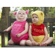 Fantasia Leitão Ursinho Pooh Luxo Bebê Infantil