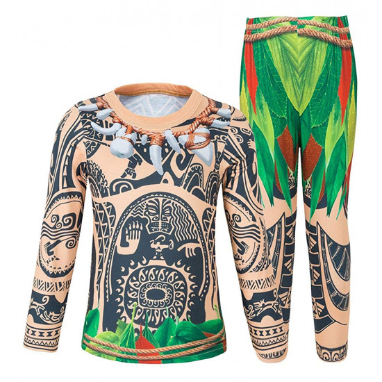 Fantasia Moana Maui Infantil Luxo Bebê Fantasia Moana Maui Infantil Luxo Bebê