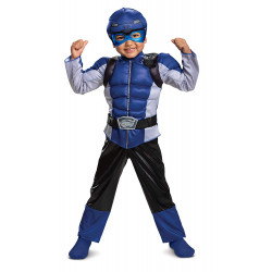 Fantasia Power Rangers Morfador Azul Luxo Infantil Bebê