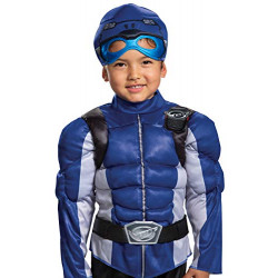 Fantasia Power Rangers Morfador Azul Luxo Infantil Bebê