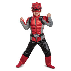 Fantasia Power Rangers Morfador Vermelho Luxo Infantil Bebê