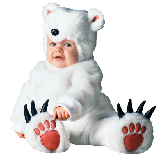 Fantasia Urso Polar Luxo Bebê Parmalat