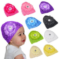 Toucas com Flores e Cores Variadas Bebês
