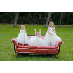 Vestido Bailarina Encantadora Branco Ivory Luxo