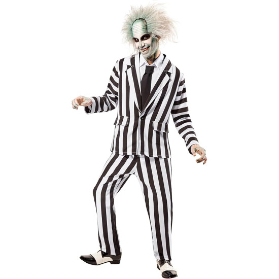 Fantasia Beetlejuice Adulto Classica Luxo Fantasia Beetlejuice Adulto Classica Luxo