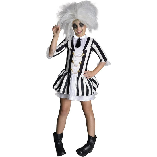 Fantasia Beetlejuice Infantil Luxo Feminino Fantasia Beetlejuice Infantil Luxo Feminino