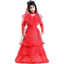 Fantasia Beetlejuice Noiva Infantil Luxo