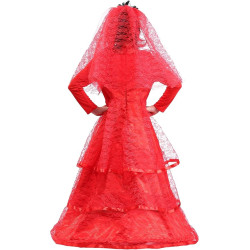 Fantasia Beetlejuice Noiva Infantil Luxo