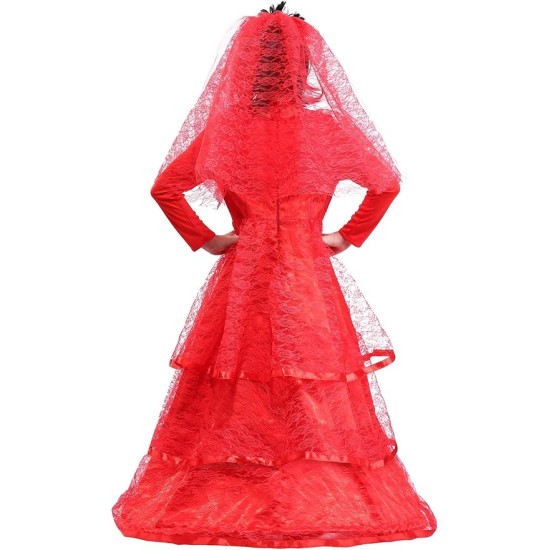 Fantasia Beetlejuice Noiva Infantil Luxo