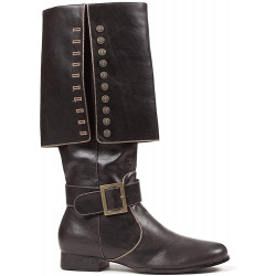 Bota Adulto Piratas Preta Luxo