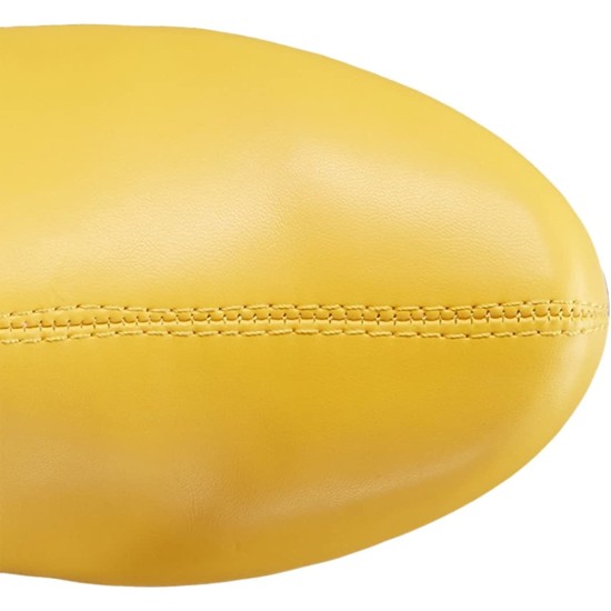 Bota Amarela Dourada Sem Salto