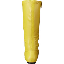 Bota Amarela Dourada Sem Salto