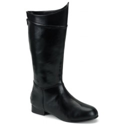 Bota Preta Adulto de Super Herói Luxo Bota Preta Adulto de Super Herói Luxo