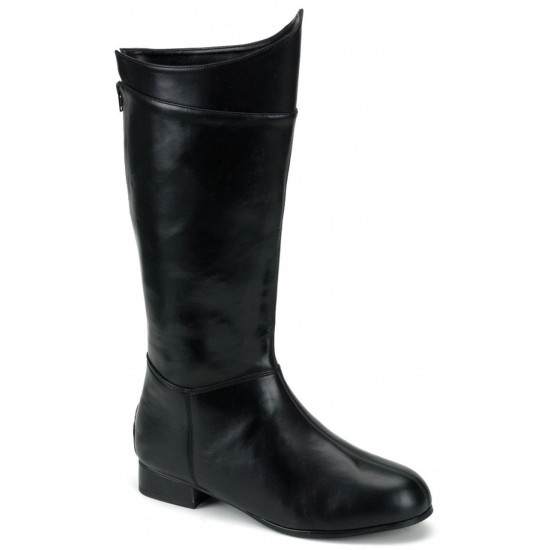 Bota Preta Adulto de Super Herói Luxo Bota Preta Adulto de Super Herói Luxo