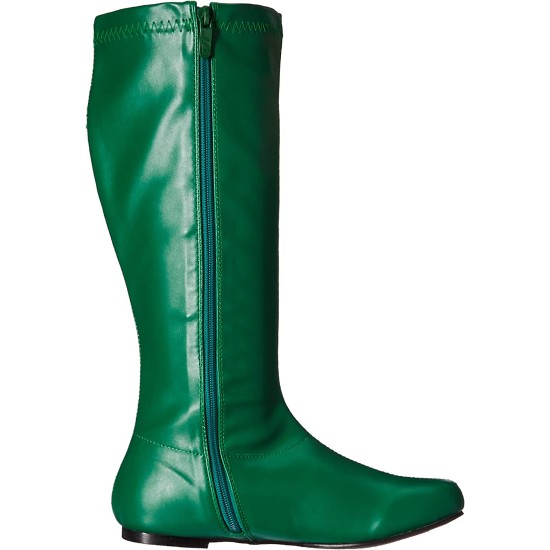 Bota Verde Dourada Sem Salto
