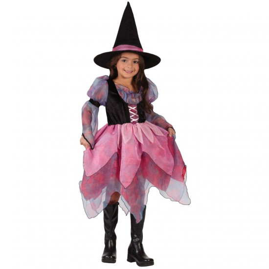 Fantasia Infantil Bruxa Princesa Rosa