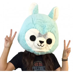 Cabeça Capacete Máscara Alpaca Pelúcia Luxo