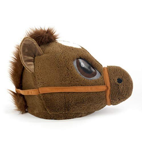 Cabeça Capacete Máscara Cavalo Pelúcia Luxo Cabeça Capacete Máscara Cavalo Pelúcia Luxo