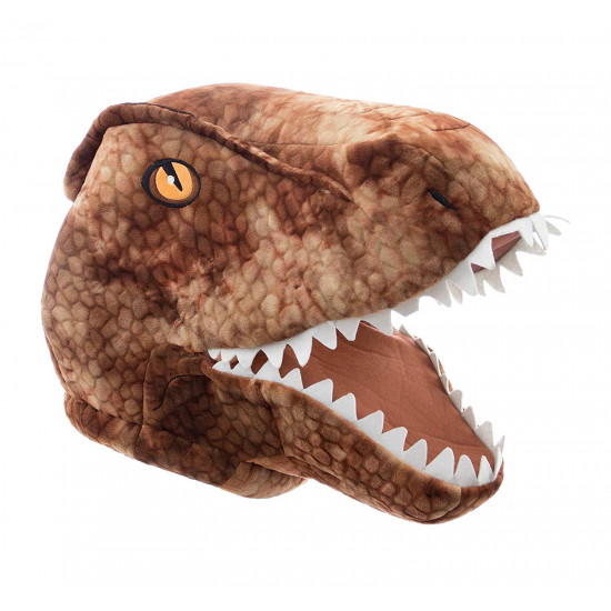 Cabeça Capacete/Máscara Dinossauro T-Rex Pelúcia Luxo