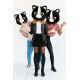 Cabeça Capacete Máscara Gata Pelúcia Luxo Cabeça Capacete Máscara Gata Pelúcia Luxo